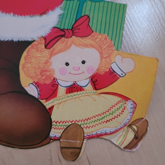 Vintage 1990s Eureka Christmas Santa Claus die-cut cardstock decoration - Picture 5 of 6
